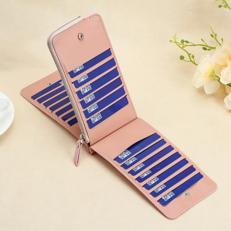 Women's & Men's Long Zipper Mobile Handbags