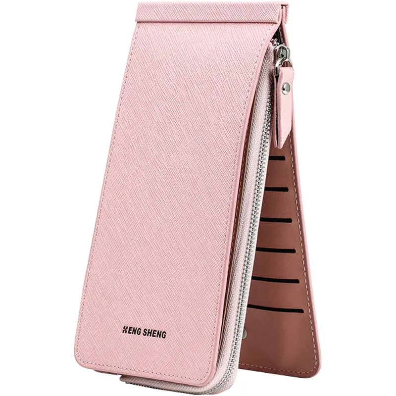 Women's & Men's Long Zipper Mobile Handbags