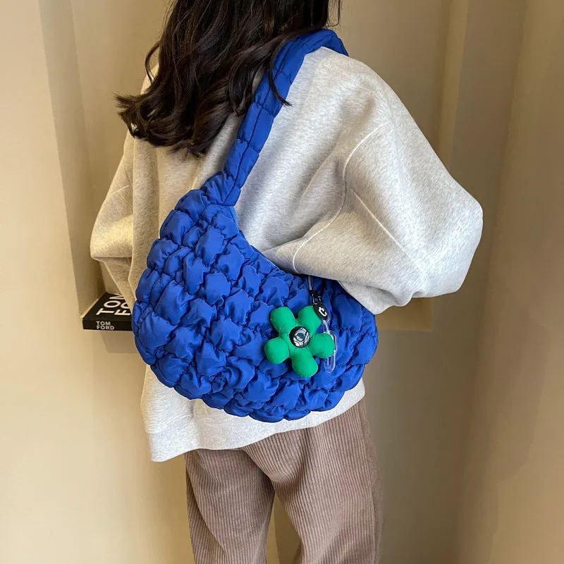 Women's & Men's Niche Popular Bubble Down Cotton Korean Fashion Shoulder Bags