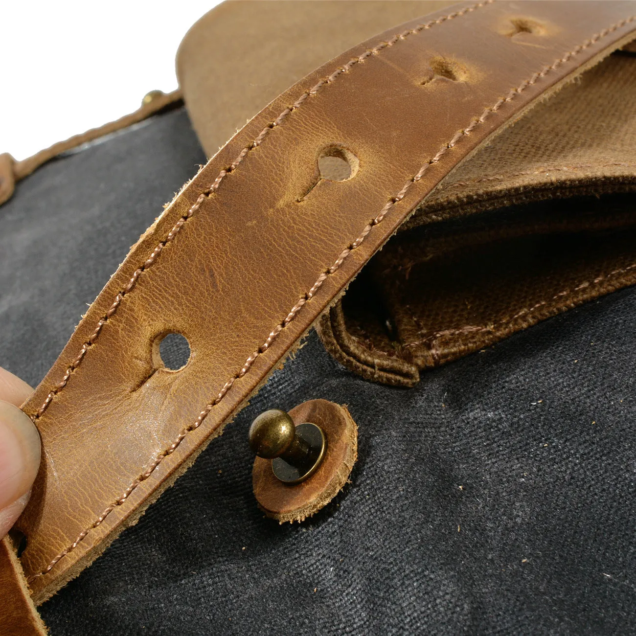 Women's & Men's Oil Wax Waterproof Canvas Computer Large Backpacks